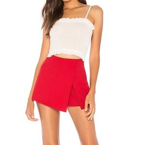 by the way. / superdown Alyssa Wrap Skort in Red from Revolve